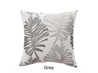 Tropical Palm Leaves Cushion Cover - Grey