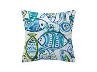 45x45cm Flannel Aqua Blue Turquoise Green Cushion Cover Collection - 4