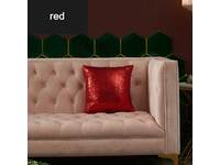 Sequins Cushion Cover - Red