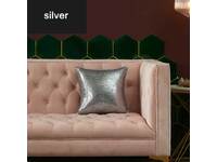 Sequins Cushion Cover - Silver