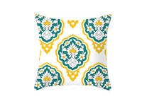 45cm Teal Yellow Cushion Cover  - 2