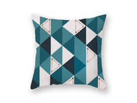 Teal square cushion cover - 1