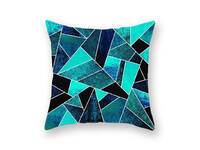 Teal square cushion cover - 2