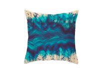 Teal square cushion cover - 4
