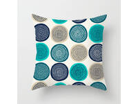 Teal square cushion cover - 6