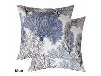 Coral Tree Cushion Cover - Blue (Pack of 2)