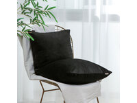 Velvet Square Cushion Cover 45x45cm - Black