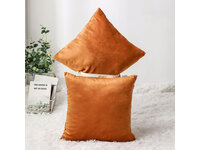 Velvet Square Cushion Cover 45x45cm - Burnt Orange