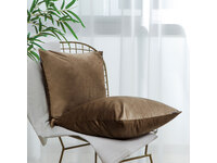Velvet Square Cushion Cover 45x45cm - Medium Brown