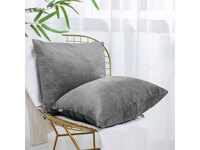 Velvet Square Cushion Cover 45x45cm - Grey