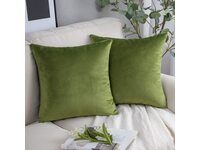 Velvet Square Cushion Cover 45x45cm - Olive Green