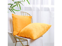 Velvet Square Cushion Cover 45x45cm - Bright Orange