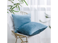 Velvet Square Cushion Cover 45x45cm - Steel Blue