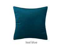 Velvet Square Cushion Cover 45x45cm - Teal Blue