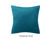 Velvet Square Cushion Cover 45x45cm - Tropical Teal