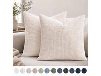 Luxton Woven Textured Chenille Cushion Covers 45x45cm (Pack of 2) (multiple colors)