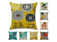 45x45cm Abstract Flower Cushion Cover (multiple colors)