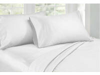 Queen Size Ardor 1000TC Cotton Rich Sheet Set (White Color)