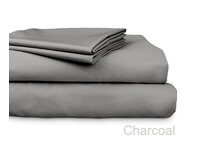 Double Size Charcoal Grey Algodon 300TC Cotton Sheet Set