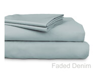 Mega Queen Size Faded Denim Algodon 300TC Cotton Sheet Set