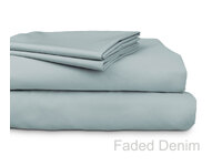 Single Size Faded Denim Algodon 300TC Cotton Sheet Set