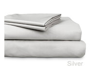 Queen Size Silver Grey Algodon 300TC Cotton Sheet Set