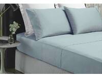 King Single Size 500TC Bamboo Cotton Sheet set (Blue Fog)