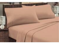 King Single size Park Avenue flannelette Sheet Set (Blush)