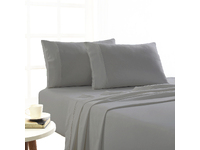 Park Avenue 175 GSM Egyptian Cotton Flannelette Sheet Set (Ash Grey)