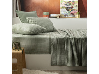 Park Avenue 175 GSM Egyptian Cotton Flannelette Sheet Set (Gingham)