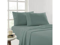 King size Park Avenue flannelette Sheet Set (Chinois Green)
