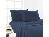 Park Avenue 175 GSM Egyptian Cotton Flannelette Sheet Set (Ink Blue)
