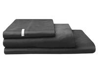 250TC Cotton Percale Sheet Set Queen Size (Charcoal Color)