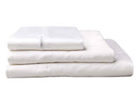 250TC Cotton Percale Sheet Set Double Size (White Color)