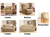 Last Stock - 3 SEATER Pearson Stretch Sofa Cover (Dark Flax)