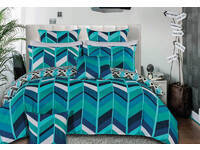King size Zig Zag quilt cover set / doona cover set with pillowcase