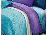 Queen size ZEPHYR fitted sheet in aqua turquoise purple