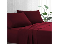 Luxton Pure Soft Plain Bed Sheet Set (Burgundy)