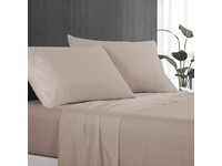 Luxton Pure Soft Plain Bed Sheet Set (Linen / Taupe)
