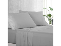 Luxton Pure Soft Plain Bed Sheet Set (Pewter)