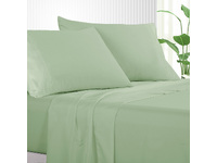 Luxton Pure Soft Plain Sheet Set (Sage Green, King)