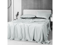 Luxton 100% Organic Bamboo Bed Sheet Set (Light Grey, Queen)