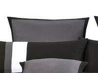 Aleah Black and Grey European pillowcases (twin pack)
