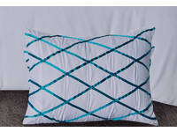 Adela Turquoise Blue Square Cushion Cover
