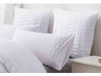 Sally White Quilt Cover Set optional matching European Pillowcase (twin pack) 65x65