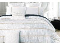 Resana White King / Queen Quilt Cover Set with optional European pillowcases
