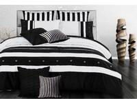 Rezzo Black White Quilt Cover Set - DOUBLE SIZE