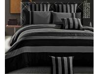 Luxton Berto Black Grey Quilt Cover Set