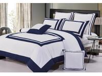 Arnaldo Navy Blue Quilt Cover Set