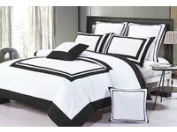 Macey Quilt Cover Set Black and White Duvet Cover Set